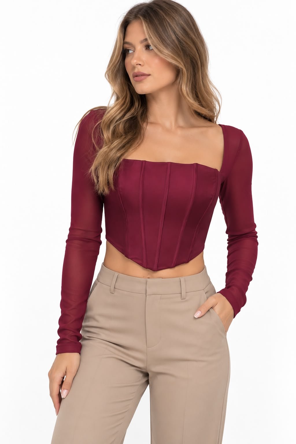 Burgundy Emily Top
