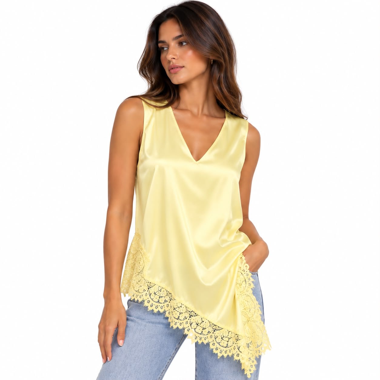 Silky Lace Top